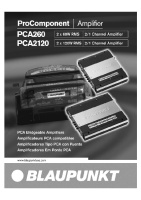 Blaupunkt PCA-2120 - Owners Manual
